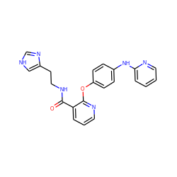 O=C(NCCc1c[nH]cn1)c1cccnc1Oc1ccc(Nc2ccccn2)cc1 ZINC000142529510