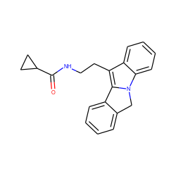 O=C(NCCc1c2n(c3ccccc13)Cc1ccccc1-2)C1CC1 ZINC000013494168