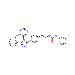 O=C(NCCc1ccc(-c2nnc3n2-c2cccnc2Nc2ccccc2-3)cc1)Nc1ccccc1 ZINC000142283643