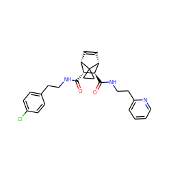 O=C(NCCc1ccc(Cl)cc1)[C@@H]1[C@@H]2C=C[C@H]([C@H]1C(=O)NCCc1ccccn1)C21CC1 ZINC000168530970