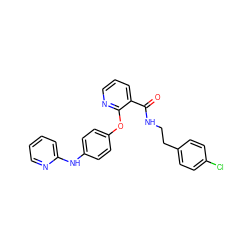 O=C(NCCc1ccc(Cl)cc1)c1cccnc1Oc1ccc(Nc2ccccn2)cc1 ZINC000145969243