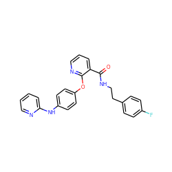 O=C(NCCc1ccc(F)cc1)c1cccnc1Oc1ccc(Nc2ccccn2)cc1 ZINC000148221949