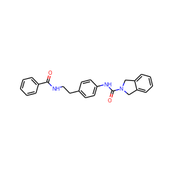 O=C(NCCc1ccc(NC(=O)N2Cc3ccccc3C2)cc1)c1ccccc1 ZINC000166495867