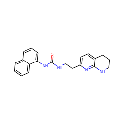 O=C(NCCc1ccc2c(n1)NCCC2)Nc1cccc2ccccc12 ZINC000149234858