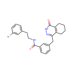 O=C(NCCc1cccc(Br)c1)c1cccc(Cc2n[nH]c(=O)c3c2CCCC3)c1 ZINC000167431968