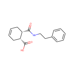 O=C(NCCc1ccccc1)[C@H]1CC=CC[C@H]1C(=O)O ZINC000000298068