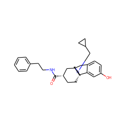 O=C(NCCc1ccccc1)[C@H]1CC[C@]23CCN(CC4CC4)C[C@]2(Cc2ccc(O)cc23)C1 ZINC000084618340