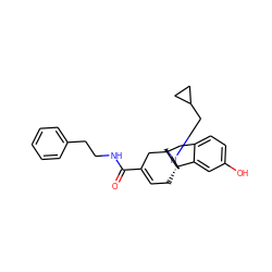 O=C(NCCc1ccccc1)C1=CC[C@]23CCN(CC4CC4)C[C@@]2(C1)Cc1ccc(O)cc13 ZINC000084586548