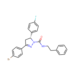 O=C(NCCc1ccccc1)N1N=C(c2ccc(Br)cc2)C[C@@H]1c1ccc(F)cc1 ZINC001772651541