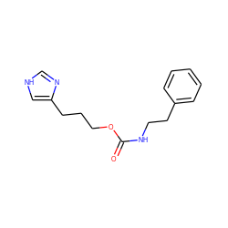 O=C(NCCc1ccccc1)OCCCc1c[nH]cn1 ZINC000013747100