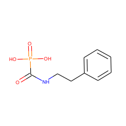 O=C(NCCc1ccccc1)P(=O)(O)O ZINC000013441059