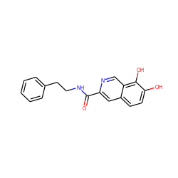 O=C(NCCc1ccccc1)c1cc2ccc(O)c(O)c2cn1 ZINC000006574995