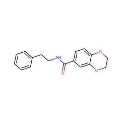 O=C(NCCc1ccccc1)c1ccc2c(c1)OCCO2 ZINC000006337726