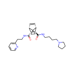 O=C(NCCc1ccccn1)[C@@H]1[C@@H]2C=C[C@H]([C@H]1C(=O)NCCCCN1CCCC1)C21CC1 ZINC000168434499