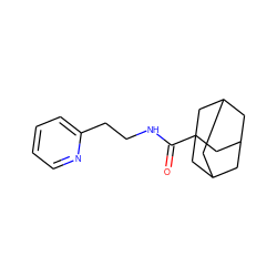 O=C(NCCc1ccccn1)C12CC3CC(CC(C3)C1)C2 ZINC000009368508