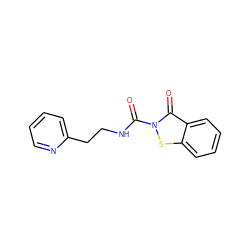 O=C(NCCc1ccccn1)n1sc2ccccc2c1=O ZINC000169311117