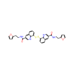 O=C(NCCc1ccco1)c1cnc2c(SSc3cccc4cc(C(=O)NCCc5ccco5)cnc34)cccc2c1 ZINC001772634097