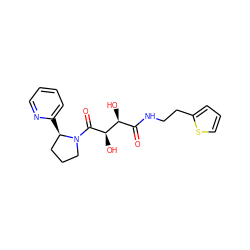 O=C(NCCc1cccs1)[C@H](O)[C@@H](O)C(=O)N1CCC[C@H]1c1ccccn1 ZINC000045375334