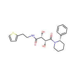 O=C(NCCc1cccs1)[C@H](O)[C@@H](O)C(=O)N1CCCC[C@H]1c1ccccc1 ZINC000045340100