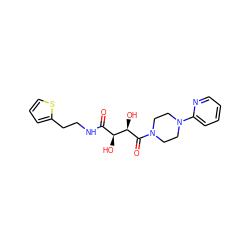 O=C(NCCc1cccs1)[C@H](O)[C@@H](O)C(=O)N1CCN(c2ccccn2)CC1 ZINC000045366001