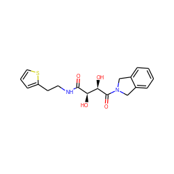 O=C(NCCc1cccs1)[C@H](O)[C@@H](O)C(=O)N1Cc2ccccc2C1 ZINC000035825708