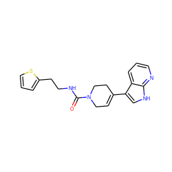 O=C(NCCc1cccs1)N1CC=C(c2c[nH]c3ncccc23)CC1 ZINC000045113735