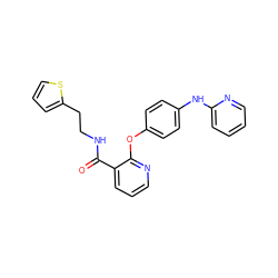 O=C(NCCc1cccs1)c1cccnc1Oc1ccc(Nc2ccccn2)cc1 ZINC000148213386