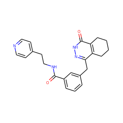 O=C(NCCc1ccncc1)c1cccc(Cc2n[nH]c(=O)c3c2CCCC3)c1 ZINC000167692819