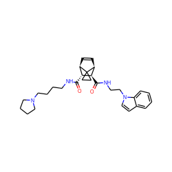 O=C(NCCn1ccc2ccccc21)[C@@H]1[C@@H]2C=C[C@H]([C@H]1C(=O)NCCCCN1CCCC1)C21CC1 ZINC000168498424