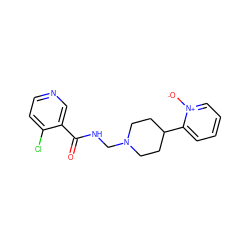 O=C(NCN1CCC(c2cccc[n+]2[O-])CC1)c1cnccc1Cl ZINC000035075445