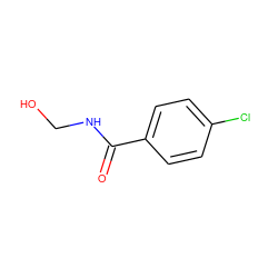 O=C(NCO)c1ccc(Cl)cc1 ZINC000002674952