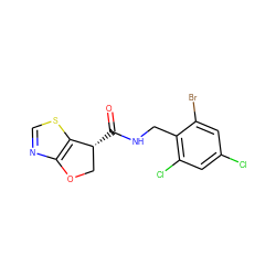 O=C(NCc1c(Cl)cc(Cl)cc1Br)[C@@H]1COc2ncsc21 ZINC000220865677