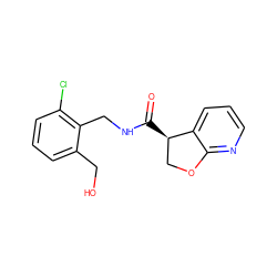 O=C(NCc1c(Cl)cccc1CO)[C@@H]1COc2ncccc21 ZINC001772579756