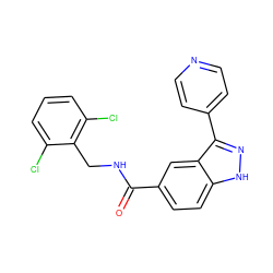 O=C(NCc1c(Cl)cccc1Cl)c1ccc2[nH]nc(-c3ccncc3)c2c1 ZINC000653849861