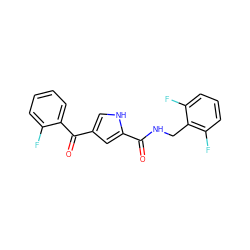 O=C(NCc1c(F)cccc1F)c1cc(C(=O)c2ccccc2F)c[nH]1 ZINC000053296585