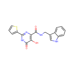 O=C(NCc1c[nH]c2ccccc12)c1nc(-c2cccs2)[nH]c(=O)c1O ZINC000028820276