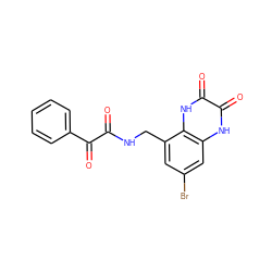 O=C(NCc1cc(Br)cc2[nH]c(=O)c(=O)[nH]c12)C(=O)c1ccccc1 ZINC000027555466