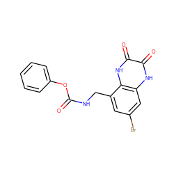 O=C(NCc1cc(Br)cc2[nH]c(=O)c(=O)[nH]c12)Oc1ccccc1 ZINC000027557273