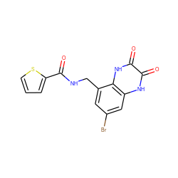 O=C(NCc1cc(Br)cc2[nH]c(=O)c(=O)[nH]c12)c1cccs1 ZINC000027553645