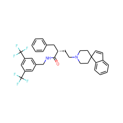 O=C(NCc1cc(C(F)(F)F)cc(C(F)(F)F)c1)[C@@H](CCN1CCC2(C=Cc3ccccc32)CC1)Cc1ccccc1 ZINC000003949910