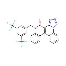 O=C(NCc1cc(C(F)(F)F)cc(C(F)(F)F)c1)c1c(-c2ccccc2)c2ccccc2n2cnnc12 ZINC000040379156