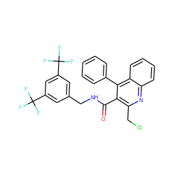 O=C(NCc1cc(C(F)(F)F)cc(C(F)(F)F)c1)c1c(CCl)nc2ccccc2c1-c1ccccc1 ZINC000028758888