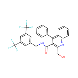 O=C(NCc1cc(C(F)(F)F)cc(C(F)(F)F)c1)c1c(CO)nc2ccccc2c1-c1ccccc1 ZINC000003938324