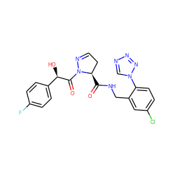 O=C(NCc1cc(Cl)ccc1-n1cnnn1)[C@@H]1CC=NN1C(=O)[C@H](O)c1ccc(F)cc1 ZINC000068197099