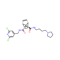 O=C(NCc1cc(Cl)nc(Cl)c1)[C@@H]1[C@@H]2C=C[C@H]([C@H]1C(=O)NCCCCN1CCCC1)C21CC1 ZINC000168579757