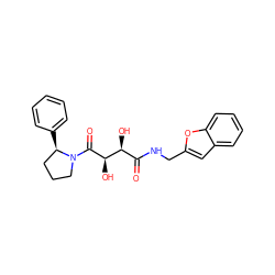 O=C(NCc1cc2ccccc2o1)[C@H](O)[C@@H](O)C(=O)N1CCC[C@H]1c1ccccc1 ZINC000045337260