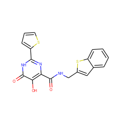 O=C(NCc1cc2ccccc2s1)c1nc(-c2cccs2)[nH]c(=O)c1O ZINC000049052101