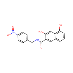 O=C(NCc1ccc([N+](=O)[O-])cc1)c1cc2cccc(O)c2cc1O ZINC000006567629