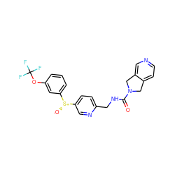 O=C(NCc1ccc([S@+]([O-])c2cccc(OC(F)(F)F)c2)cn1)N1Cc2ccncc2C1 ZINC000223402648
