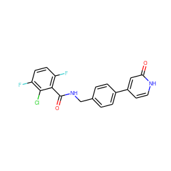 O=C(NCc1ccc(-c2cc[nH]c(=O)c2)cc1)c1c(F)ccc(F)c1Cl ZINC000147214713